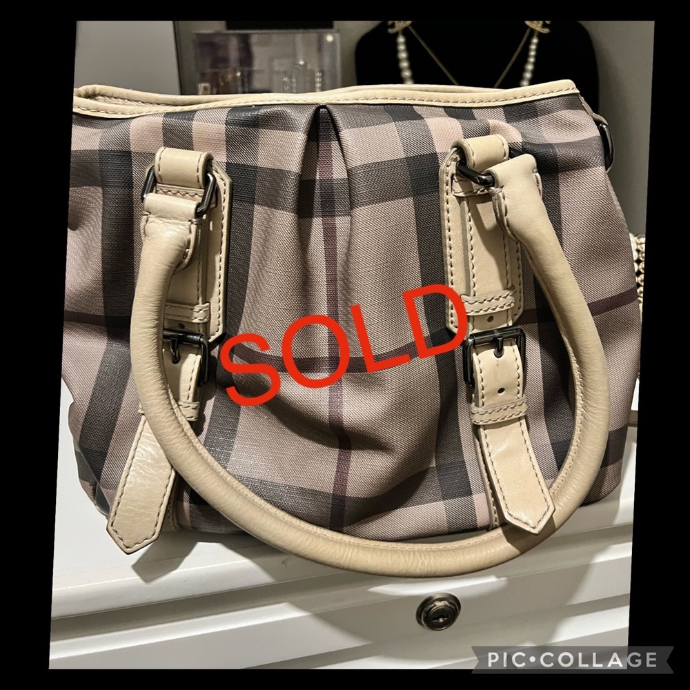 SOLD Burberry smoke check tote MOTHERS DAY SALE ONLY 5/7 -5/10